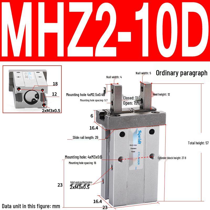MHZL2 Pneumatic Finger Cylinder Parallel Manipulator Gripper MHZ2/HFZ Series