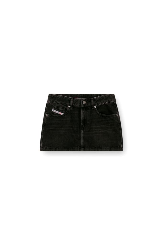 Denim Skirt A0493509I35 27inch Black 02 [Diesel] Women's