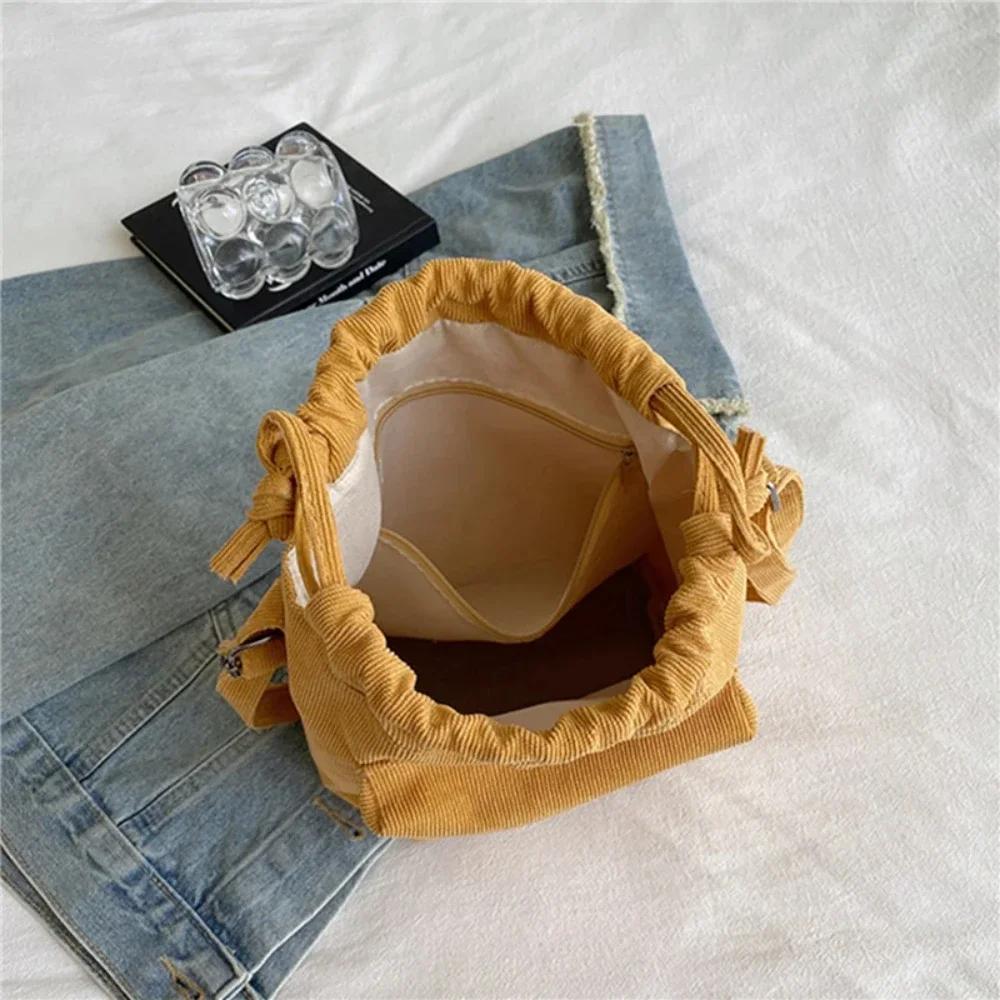 Korean Style Drawstring Bucket Bag - Women's Casual Lightweight Crossbody Bag, Youthful Middle Shoulder Bag Wholesale
