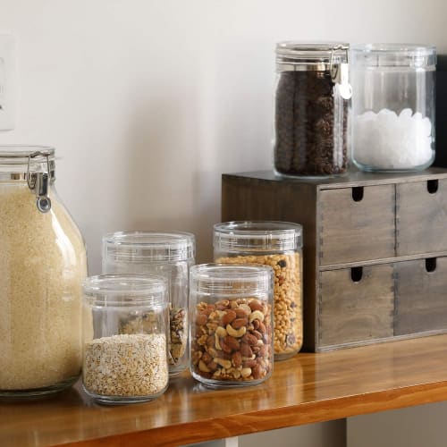 Seisho Cera-Mate Glass Storage Canister, 800ml, Charmy Clear, Tough, TL2, Made in Japan, 221015