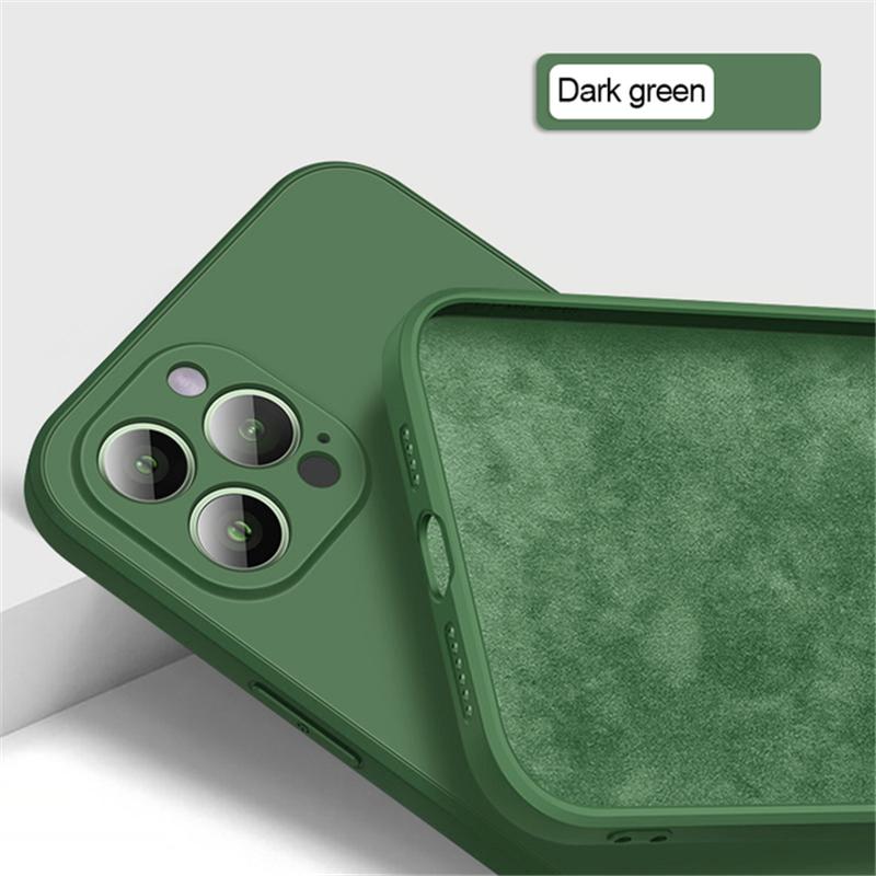 Soft Square Liquid Silicone Phone Case For iPhone 15 Pro Max Plus 15Pro 15Plus 15Pro Max Shockproof TPU Full Back Cover Shell