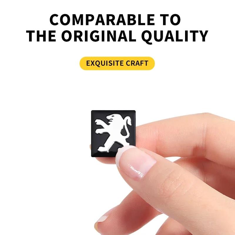 16mm Aluminum Car Emblem Key Sticker Accessories For Peugeot 208 308 206 307 207 3008 407 508 2008 5008 406 408 607 4008 Rifter