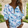 Women Plus Size Tie Dye Printed V Neck Front Zip Sweatshirt Purple White Ribbed Cuffs