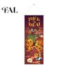 Outdoor Hanging Banners Halloween Flag Banner Backdrop, Spooky Pumpkin Witch Ghost Polyester Fabric Background Decoration for Indoor Party Wall Decor