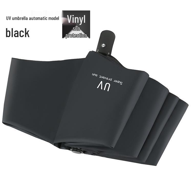Guarda-chuva de Sol UV de Vinil - Guarda-sol de Dobra Automática para Todo o Tempo com Proteção Solar