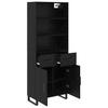 Highboard 2 pcs Black Oak Effect 69.5 x 34 x 180 cm