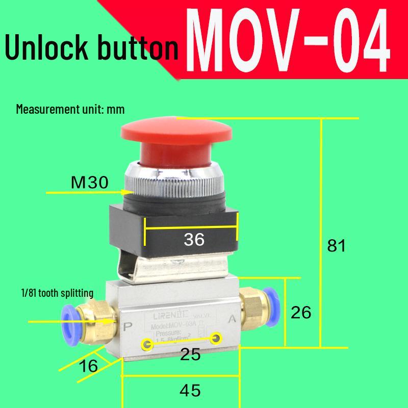 MOV-01-02-03A: Manuelles pneumatisches Regelventil - Zwei-Wege-Drei-Wege-Richtungsventil