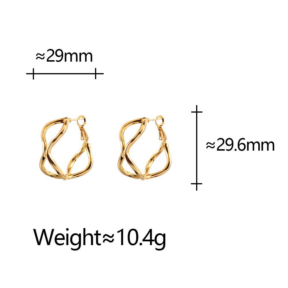 Exquisite Geometric Irregular Cross Earrings: Simple, Elegant, Fashionable Luxury for Women