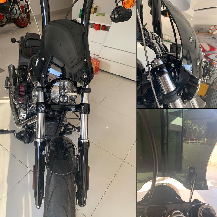 Čelní sklo motocyklu z ABS plastu pro Harley Dyna Softail