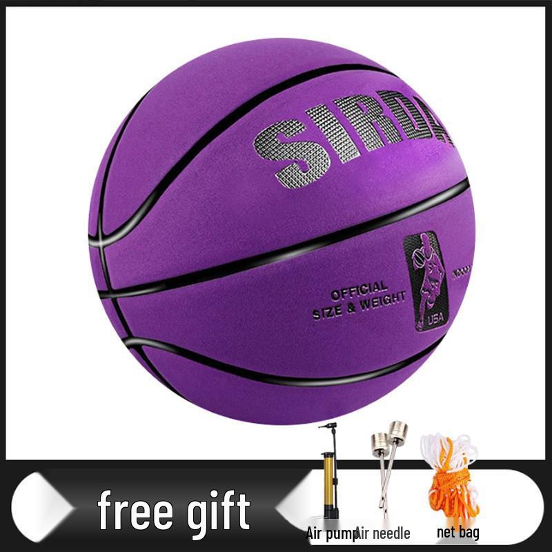 Sada Suede No. 7 Youth/Adult Indoor & Outdoor Basketball with Accessories