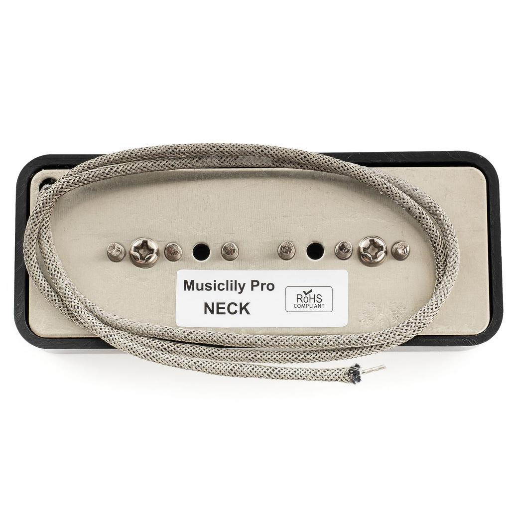 Musiclily Pro Alnico 5 P90 Soap Bar Single Coil Neck Pickup for Electric Black P90-BLA Pickup, Guitar,