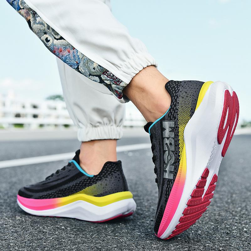 2025 new fashion cushioned running shoes male students springback non-slip casual shoes all round head sports shoes