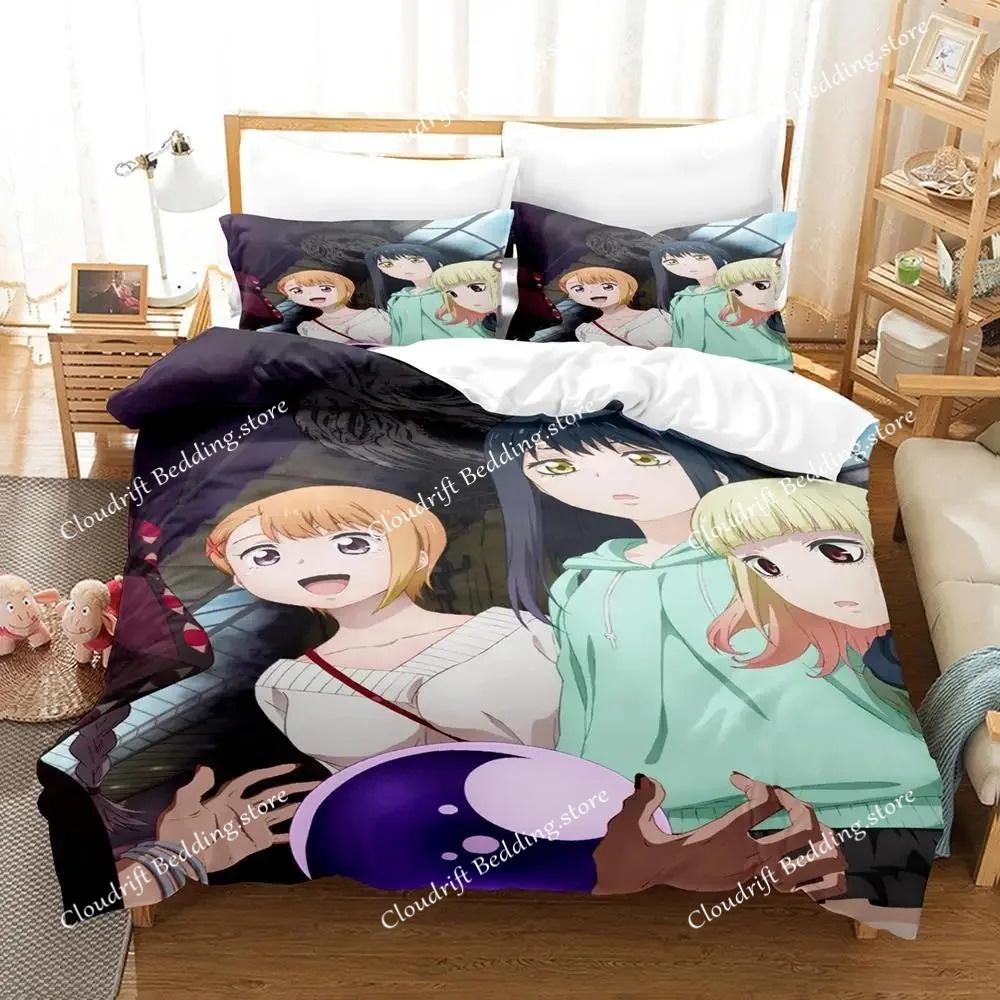 Anime Mieruko-chan The Girl Who Can See Them Bedding Set Boys Girls Twin Queen Size Duvet Cover Pillowcase Bed Kids Adult
