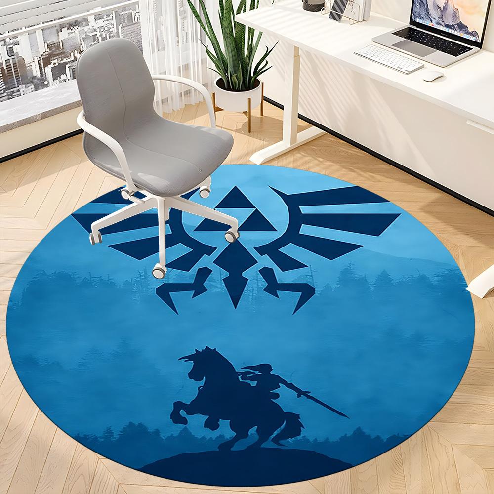 1 Stück Legend of Zelda Büro Runder Teppich, Schlafzimmer Wohnzimmer Heimdeko, Zimmer Deko, Offic a1016220
