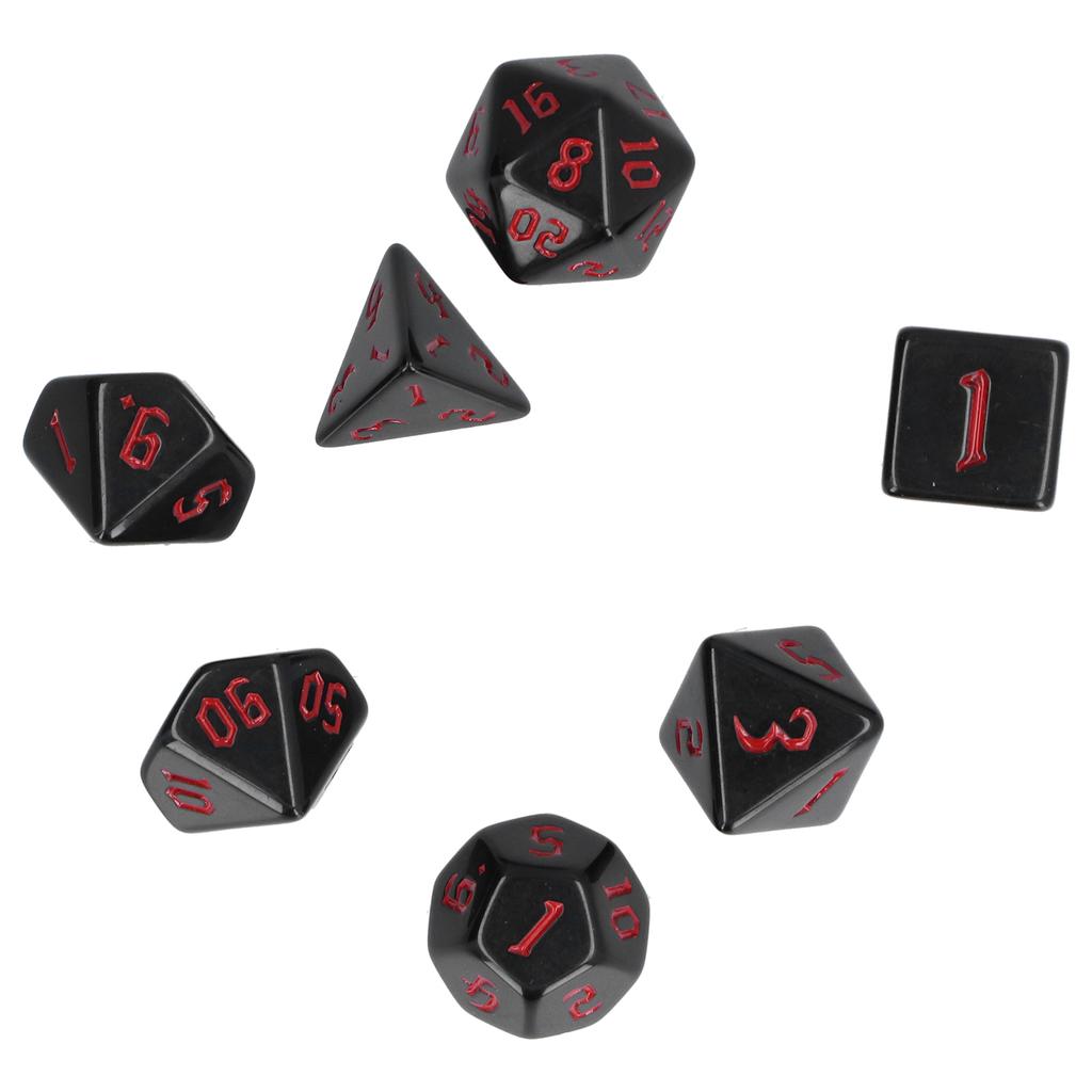 7pcs Polyhedral Dice Acrylic DND Polyhedral Game Dice Toys for Table Playing Game