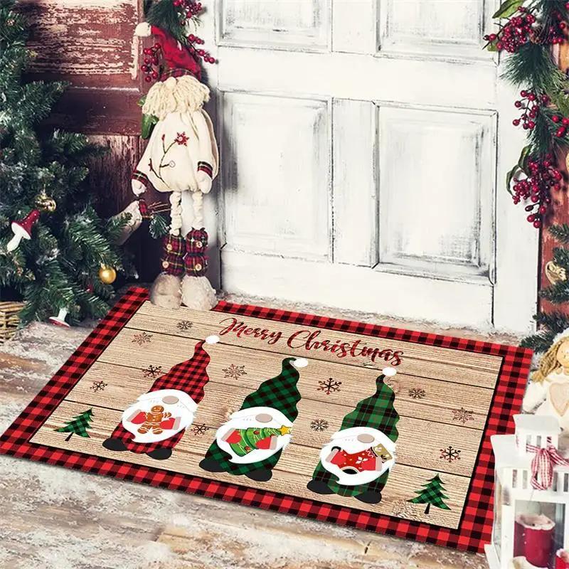 VIKAMA Christmas Decorative Floor Mat, Entrance Welcome Mat, Indoor and Outdoor Carpet, Home Decoration, Happy New Year 2026