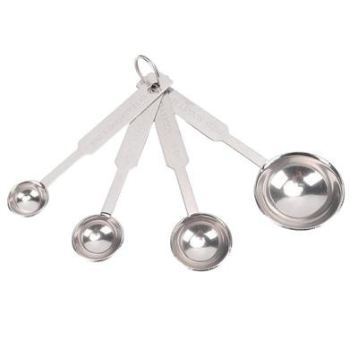 4 STÜCK Messlöffel Messbecher Set Edelstahl Klein Esslöffel Teelöffel zum Abmessen Trockener Flüssiger Zutaten Küche