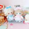 Niannyyhouse 10cm~15cm 20cm 40cm Plush Doll Clothes Head Dress Apron Maid Outfit Cotton Doll Dress-Up Accessories (Blue 10cm~15cm)