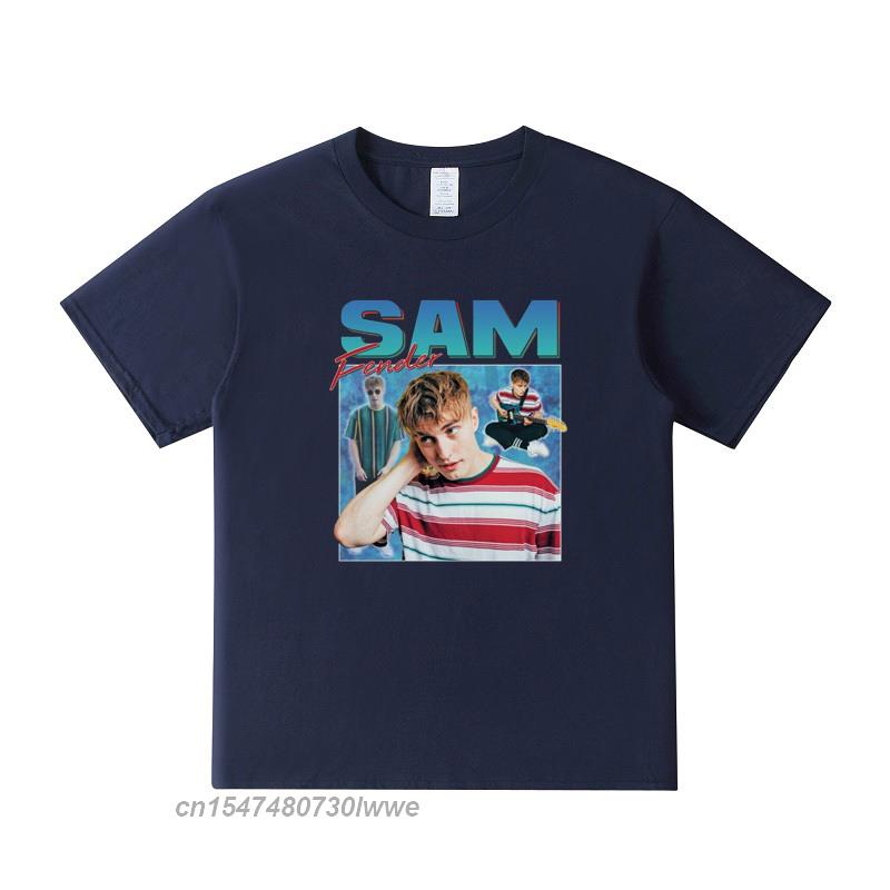 Sam Fender Homage TShirt Tee Funny Graphic Retro Party Tour Tribute 80s Graphic T Shirts Top Quality Cotton Unisex Tshirt