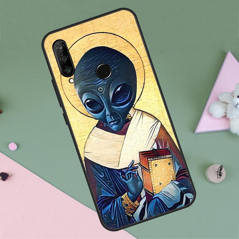 Alien Kawaii Art For Huawei P20 P40 Lite P60 P30 Pro Nova 5T 9 10 SE 12s 12i 11i Y90 Y70 Y60 Y61 Y72 Y91 Case