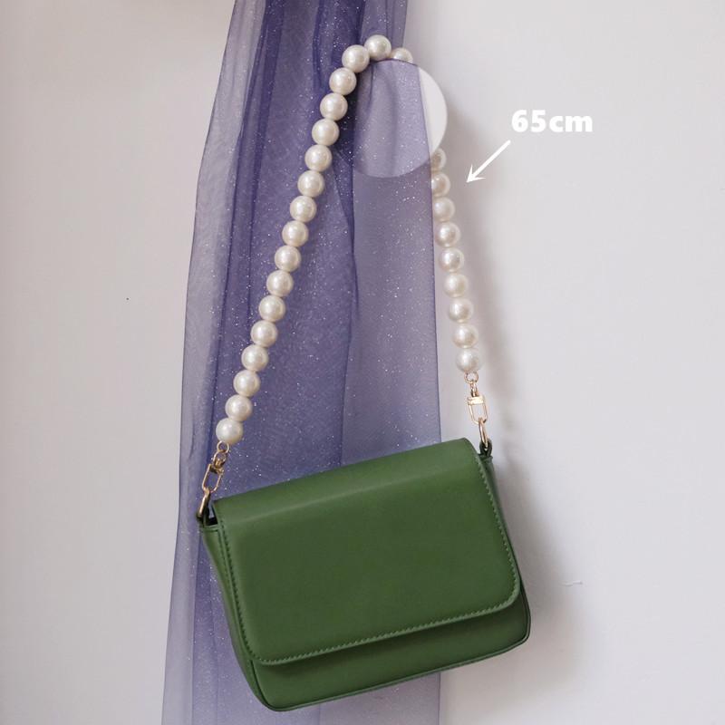 New Fashion Woman Handbag Accessory Parts White Pearl Acrylic Resin Chain Luxury Solid Strap Women Shoulder Clutch Handle Chains
