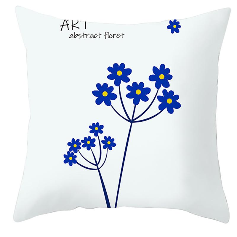 New Nordic Abstract Flower Pillowcase Home Bedside Sofa Cushion Cover