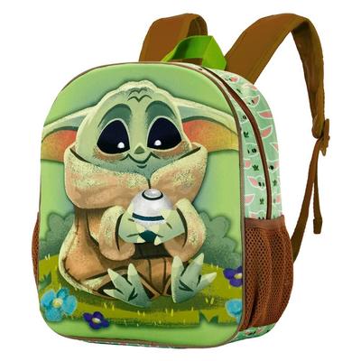 3D Preschool Backpack Single Compartment Grogu, Baby Yoda Green 26X31X11Cm