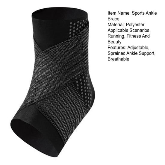 Tobillera Deportiva Ajustable para Hombres y Mujeres, Soporte para Tobillo Esguinzado, Venda para el Pie, Alivio del Dolor por Tendinitis de Aquiles, Recuperación de Lesiones, Manga de Compresión para el Tobillo