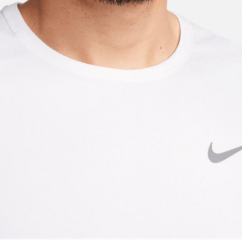 Nike Short Sleeve Tee Dry Fit Uv Mylar Running Top Dv9316 100 S2303