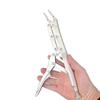 Steel Long Reach Pliers Set Comprising Needle Nose and Round Nose Types for Flexible Automotive Maintenance