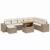 VidaXL Garden Lounge Set with Cushions 9 Pcs, Patio Sofas, Patio Furniture Set, Outdoor Furniture, Beige 3275963