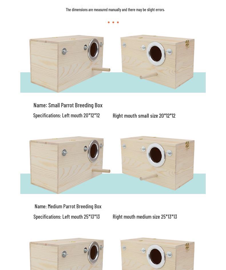 Klatka dla ptaków z drewna sosnowego w różnych rozmiarach: Drewniany budka dla papugi z otwieranym dachem