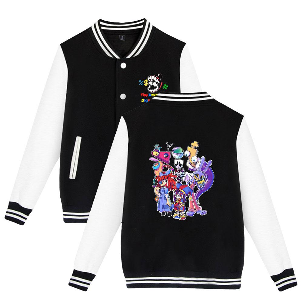 The Amazing Digital Circus Bomberjacke Damen Herren Übergroße Harajuku Fashion Baseball Mantel Jacke Damen Streetwear Frühling Herbst Bomber Outwear