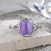 S925 Silver Aquamarine Rings Simple Rings Blue Natural Stone Oval 8*10mm Party Gifts Fine Jewelry Rings For Women