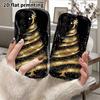 Phone Case: 2D Flat Samsung Galaxy A34 A35 M05 M06 S20 S22 S21 FE Plus 5G Protective Case, Couple Style, Black Gold Glitter, Christmas and Halloween G