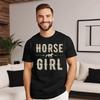Horse Girl Tshirt Horse Lovers Tops Tees Classic O Neck Crazy Short Sleeve 100 Cotton Fabric Female Tshirt Leisure Tshirt