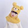 Children's Hats, Masks, Scarves, Integrated Boys and Girls Cotton Hats, Winter Piled Thickened Warm Wool Hats, Knitted Hats