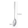 1PC Stainless Steel Badminton Racket Coffee Spoon Colorful Ice Cream Tea Spoon Drinkware