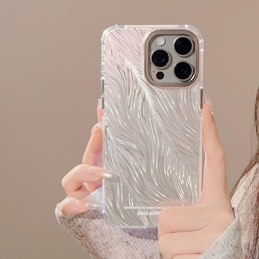 Feather Gradient Laser for IPhone15 for Apple Phone Case 14promax High-end Sense 13 Temperament 12 Anti-fall