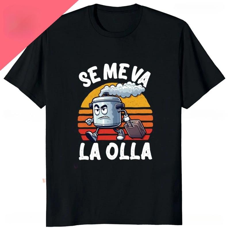 Me Suda El Nabo Womens Short Sleeved Printed Tshirt Fun Spanish Joke Retro Soft Casual Top Womens Clothing Pattern Tshirt