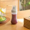 Squeeze Condiment Bottle with Measuring Markings 1/5 Nozzles Drizzle Bottle for Ketchup Salad Dressing Sauce 350ml Easy Fill Kitchen Dispenser