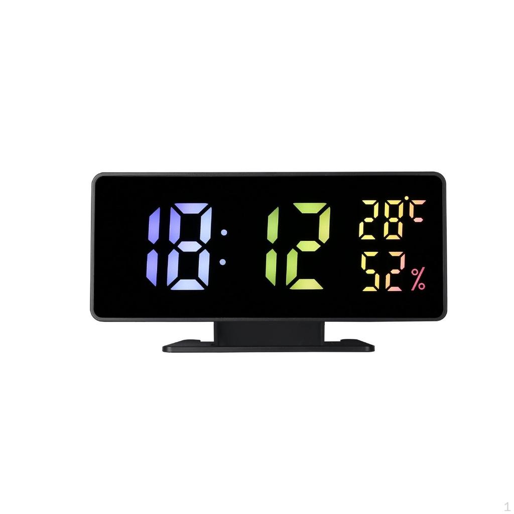 Digital Desk Clock with Humidity Display | Large Digits, Minimalist, LED
