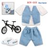Mini Finger Bike, Skateboard, Scooter & Pants Toy Set