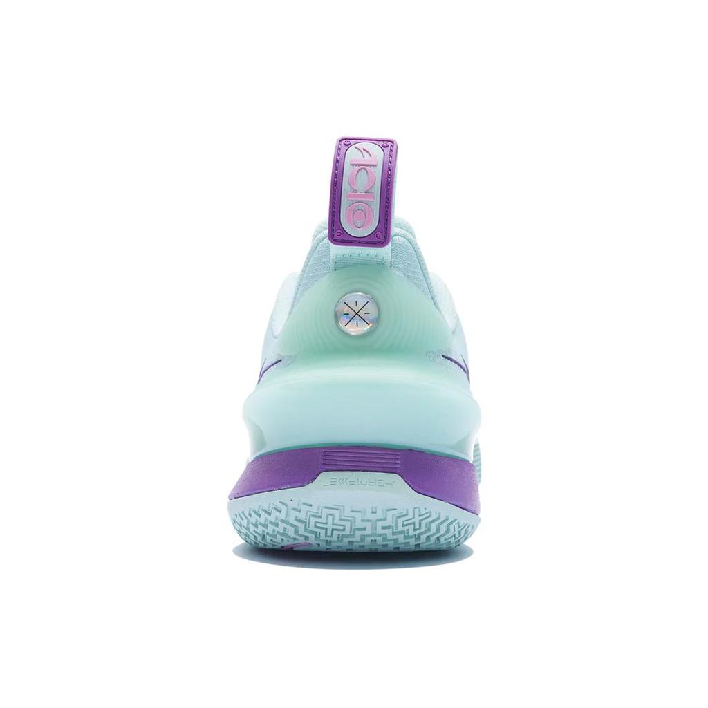 New LINING All City 10 V2 Basketball Shoes Men Low Top Water Wave Green/Purple ABAS059-4