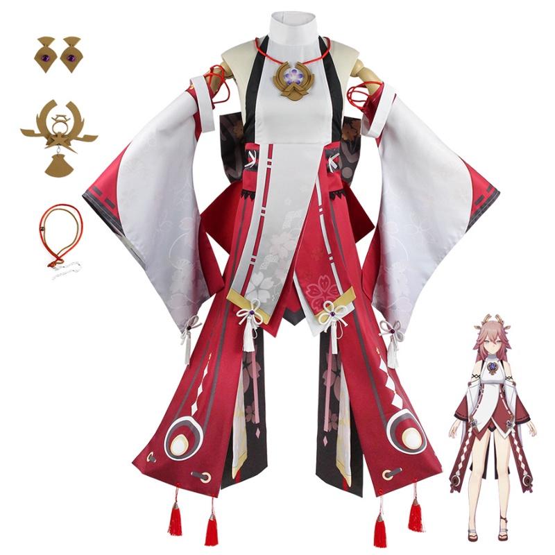 Yae Miko Guuji Yae Cosplay Costume Uniform Outfits For Halloween