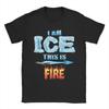 Casual TShirt Summer Funny Ice and Fire Costume Halloween Leisure TShirts Cotton Tee Shirt for Unisex YK Basic Hot Sale Top Tees