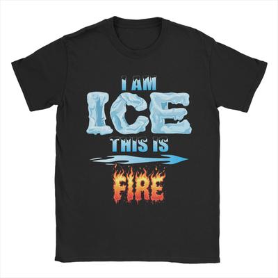 Casual TShirt Summer Funny Ice and Fire Costume Halloween Leisure TShirts Cotton Tee Shirt for Unisex YK Basic Hot Sale Top Tees