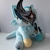 Genshin Impact Il Dottore Chibi Kätzchen Plüsch Kuscheltier Niedliche Puppe Zweifarbig Blauverlauf Fell Schichtweise Langes Seitenhaarbüschel Flauschig