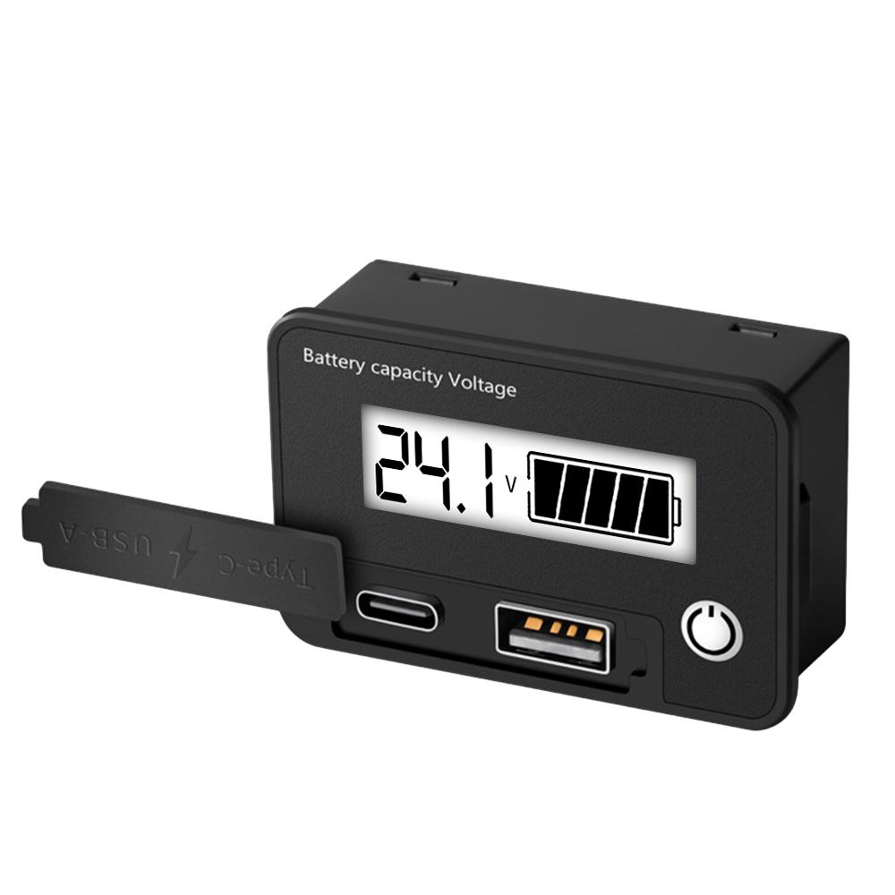 DC8-30V 18W Battery Capacity Indicator Lead-Acid/Lron-Lithium/Ternary Lithium Battery Tester