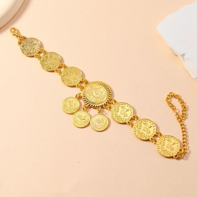 Stylish Coin Ankle Chain Adjustable Ankle Bracelet Stylish Foot Jewelry Everyday Wear Anklet Suitable for Women